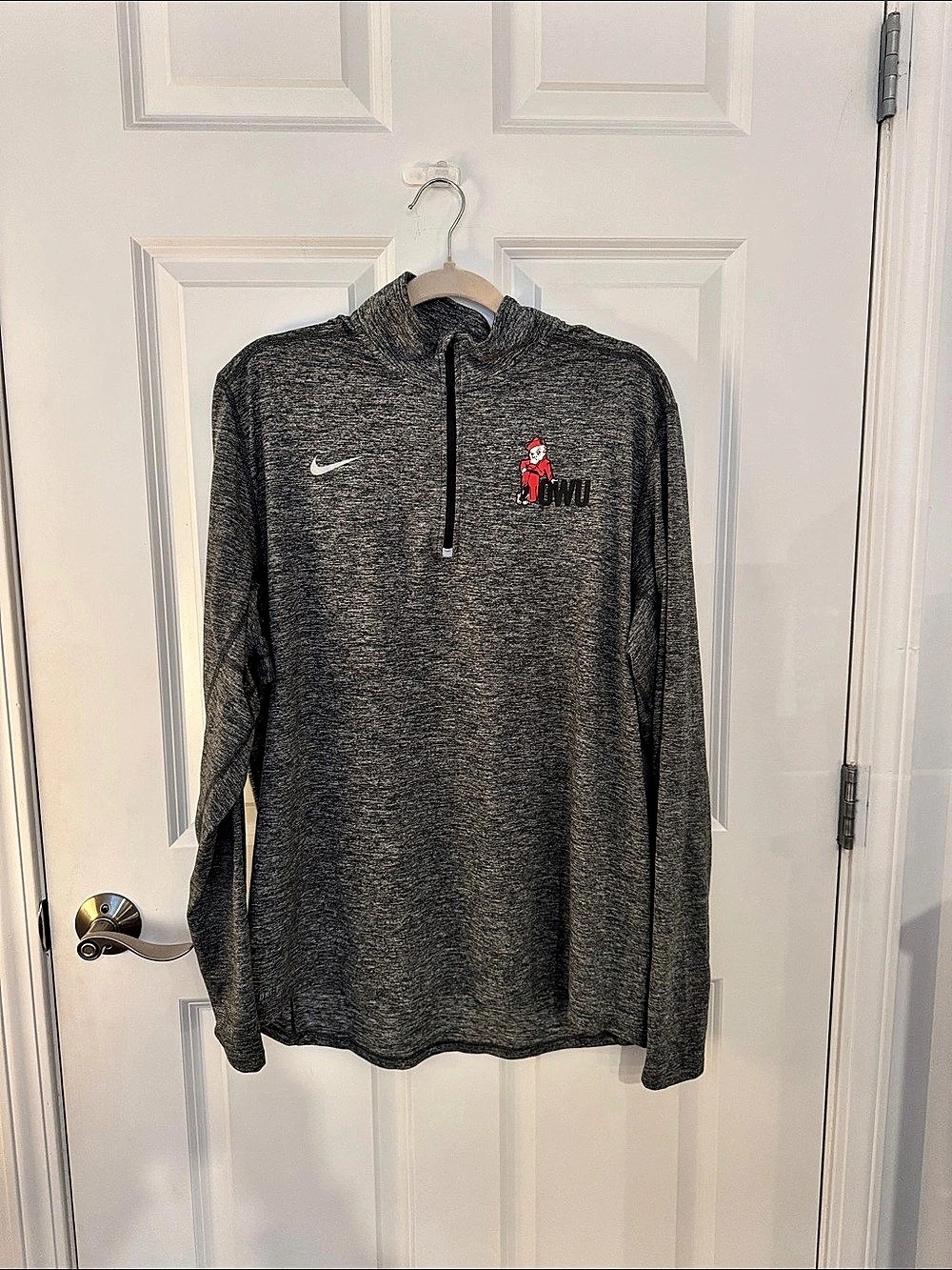 Ohio Wesleyan OWU Nike Men's Quarter-Zip Pullover Gray Large Like New